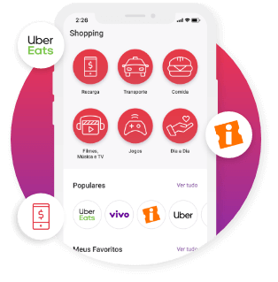 Faça compras direto na loja do app